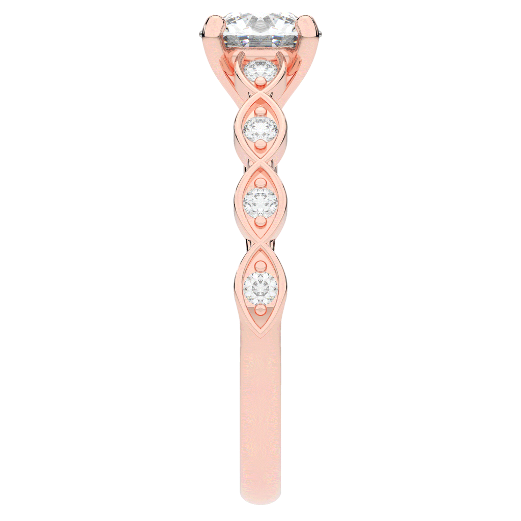 1.15CT.TW ROUND LAB DIAMOND SOLITAIRE ENGAGEMENT RING - Nazarelle