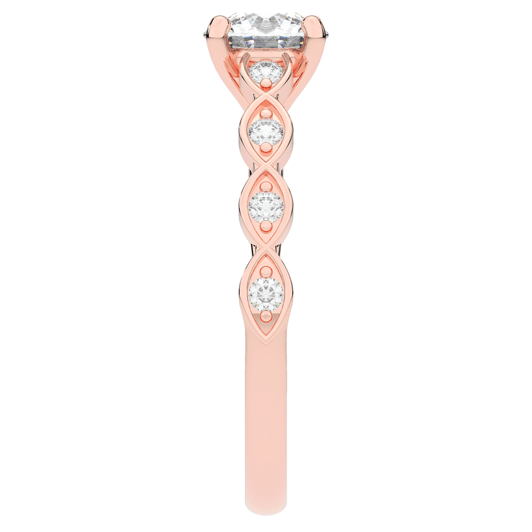 1.15CT.TW ROUND LAB DIAMOND SOLITAIRE ENGAGEMENT RING - Nazarelle
