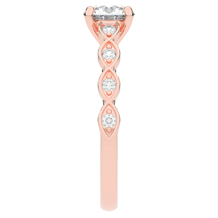 1.15CT.TW ROUND LAB DIAMOND SOLITAIRE ENGAGEMENT RING - Nazarelle