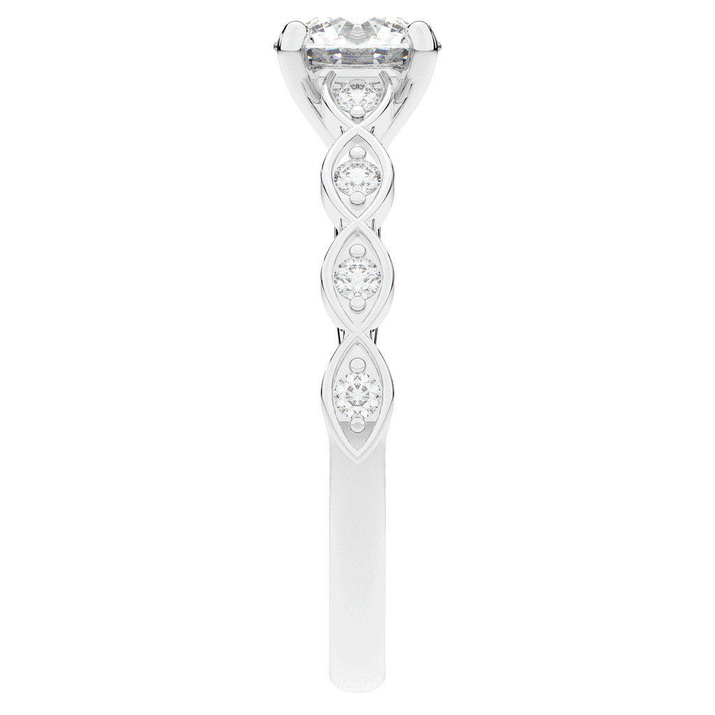1.15CT.TW ROUND LAB DIAMOND SOLITAIRE ENGAGEMENT RING - Nazarelle