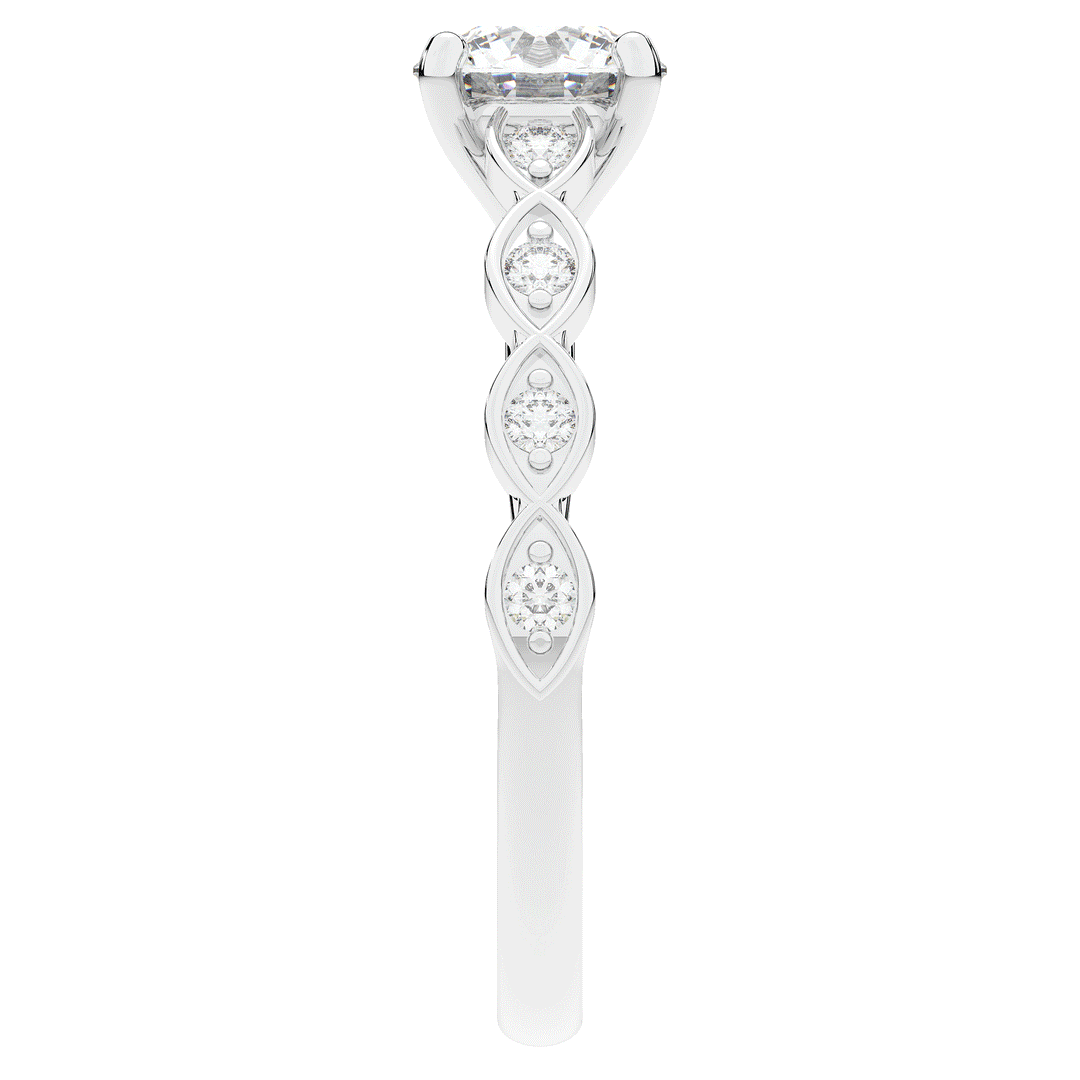 1.15CT.TW ROUND LAB DIAMOND SOLITAIRE ENGAGEMENT RING - Nazarelle