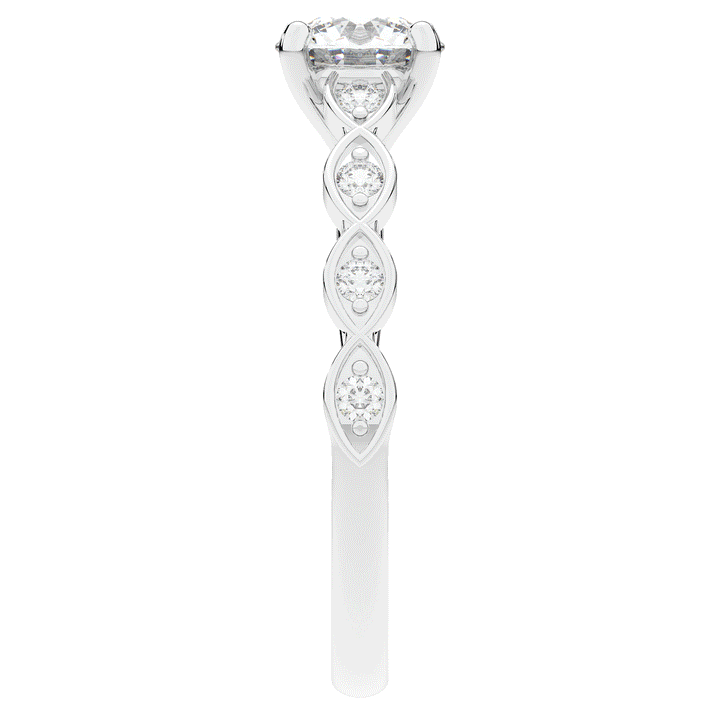 1.15CT.TW ROUND LAB DIAMOND SOLITAIRE ENGAGEMENT RING - Nazarelle