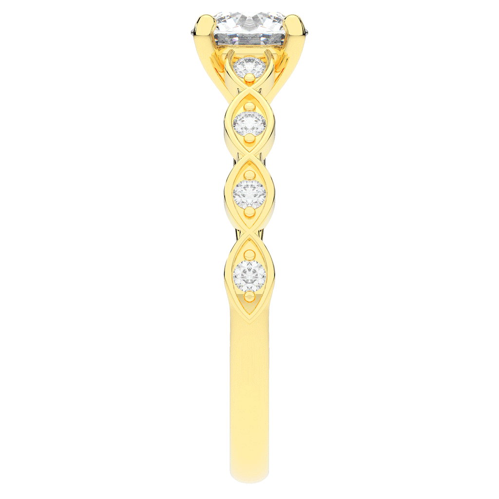 1.15CT.TW ROUND LAB DIAMOND SOLITAIRE ENGAGEMENT RING - Nazarelle