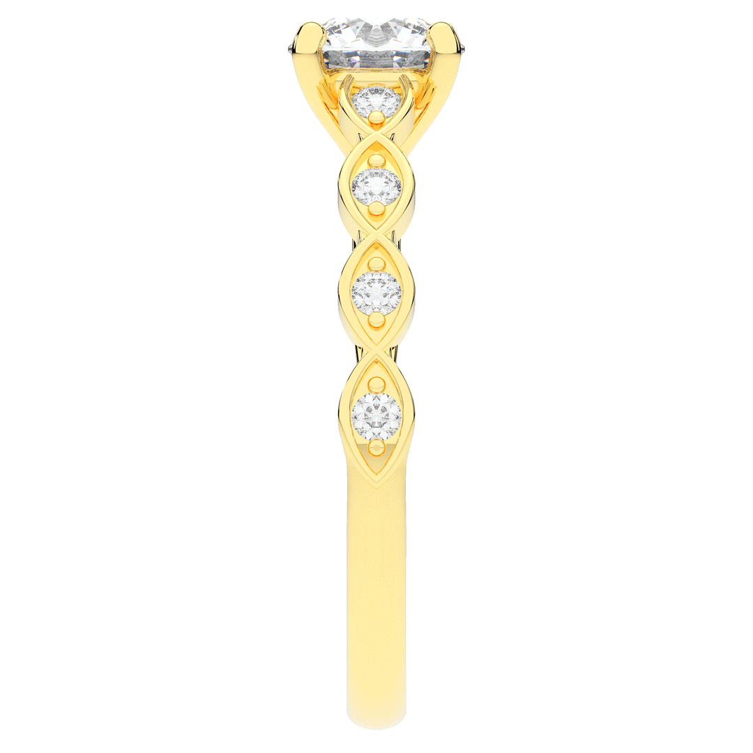 1.15CT.TW ROUND LAB DIAMOND SOLITAIRE ENGAGEMENT RING - Nazarelle