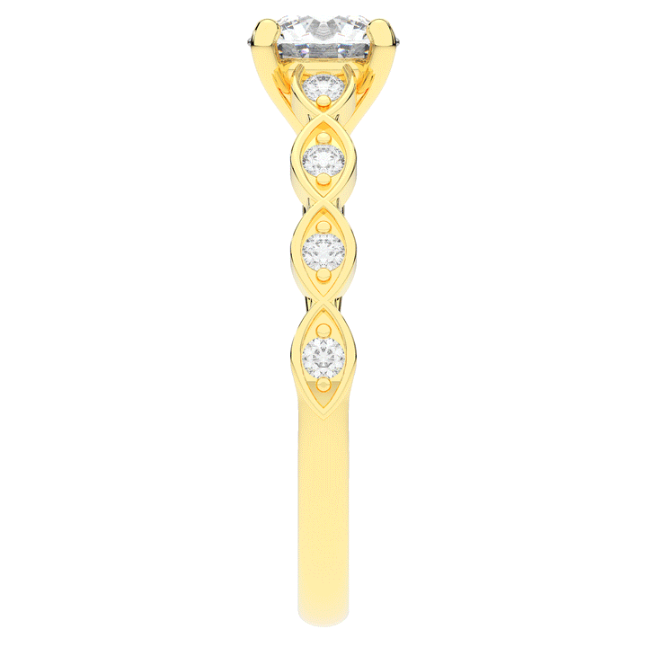 1.15CT.TW ROUND LAB DIAMOND SOLITAIRE ENGAGEMENT RING - Nazarelle