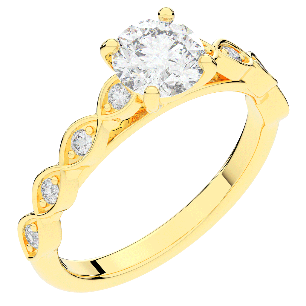 1.15CT.TW ROUND LAB DIAMOND SOLITAIRE ENGAGEMENT RING - Nazarelle