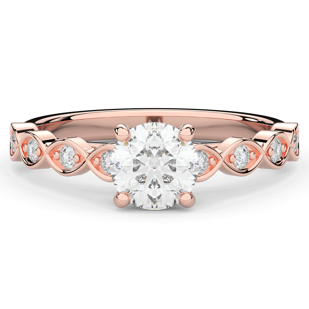 1.15CT.TW ROUND LAB DIAMOND SOLITAIRE ENGAGEMENT RING - Nazarelle
