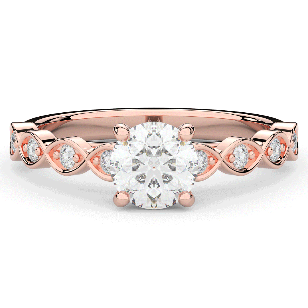 1.15CT.TW ROUND LAB DIAMOND SOLITAIRE ENGAGEMENT RING - Nazarelle