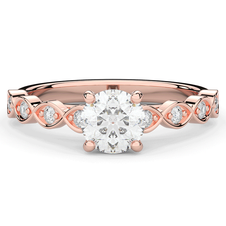 1.15CT.TW ROUND LAB DIAMOND SOLITAIRE ENGAGEMENT RING - Nazarelle