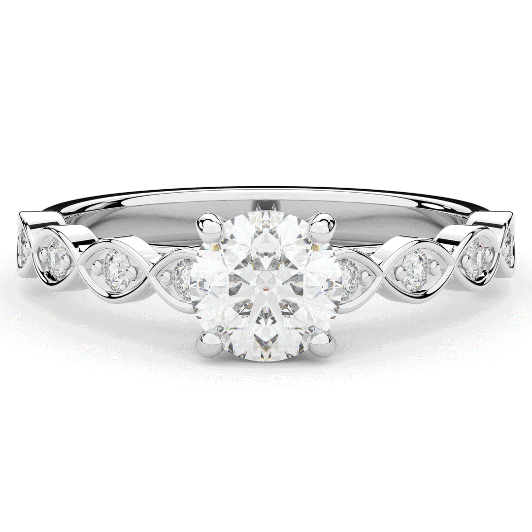 1.15CT.TW ROUND LAB DIAMOND SOLITAIRE ENGAGEMENT RING - Nazarelle