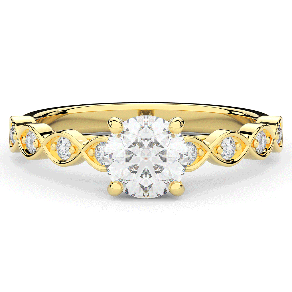 1.15CT.TW ROUND LAB DIAMOND SOLITAIRE ENGAGEMENT RING - Nazarelle