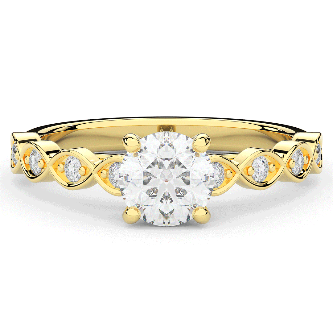 1.15CT.TW ROUND LAB DIAMOND SOLITAIRE ENGAGEMENT RING - Nazarelle
