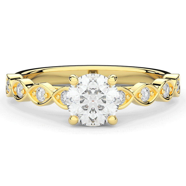 1.15CT.TW ROUND LAB DIAMOND SOLITAIRE ENGAGEMENT RING - Nazarelle