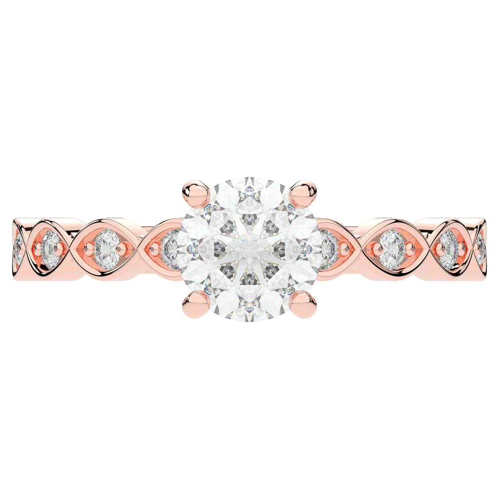 1.15CT.TW ROUND LAB DIAMOND SOLITAIRE ENGAGEMENT RING - Nazarelle