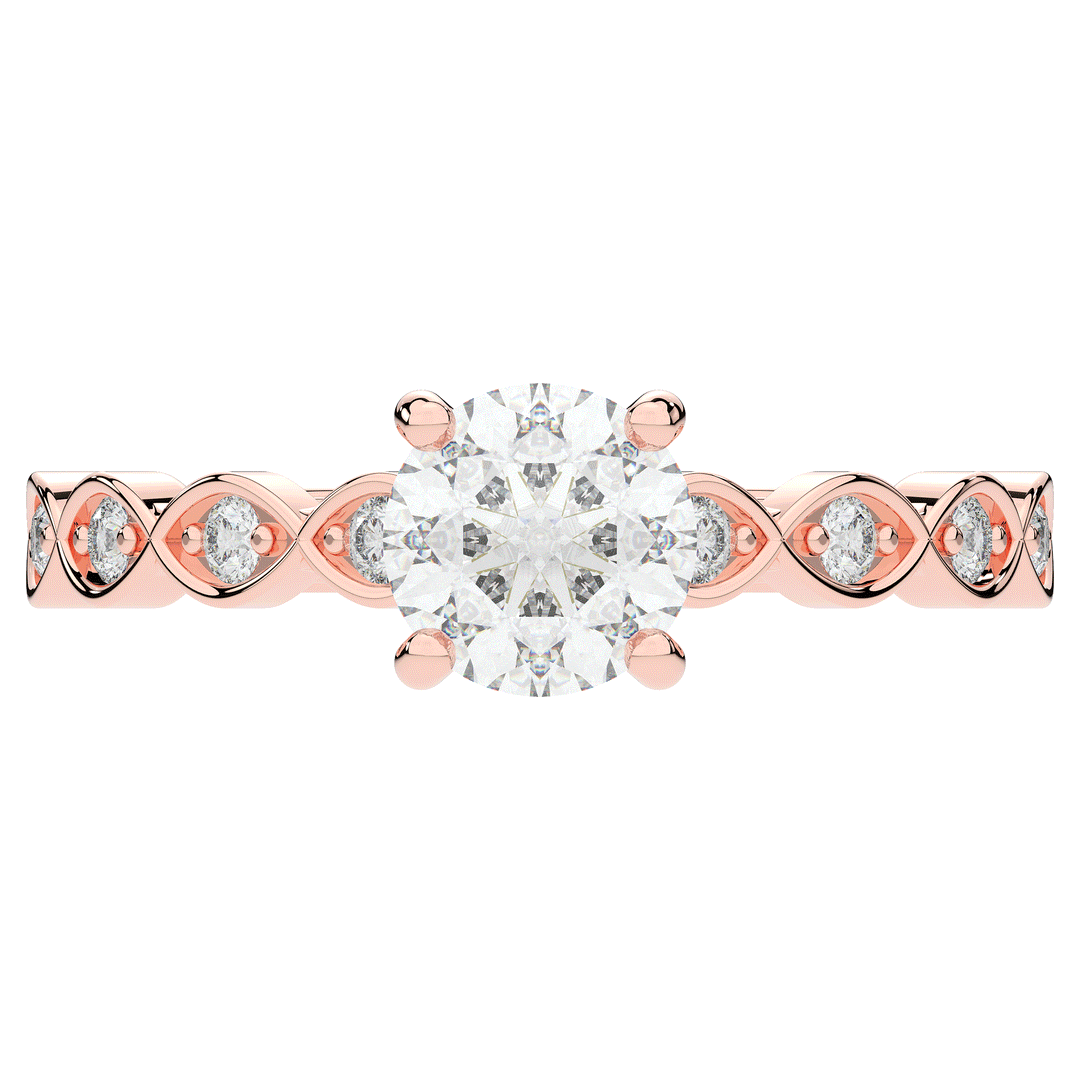 1.15CT.TW ROUND LAB DIAMOND SOLITAIRE ENGAGEMENT RING - Nazarelle