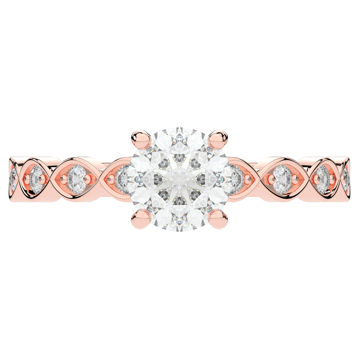 1.15CT.TW ROUND LAB DIAMOND SOLITAIRE ENGAGEMENT RING - Nazarelle