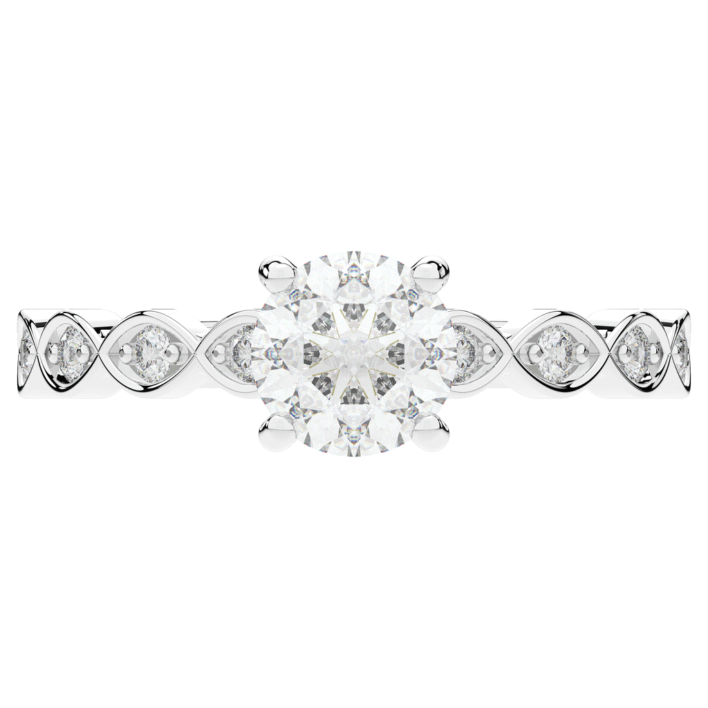 1.15CT.TW ROUND LAB DIAMOND SOLITAIRE ENGAGEMENT RING - Nazarelle