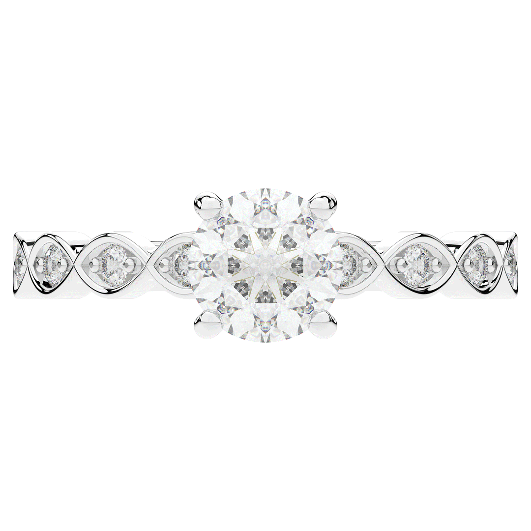 1.15CT.TW ROUND LAB DIAMOND SOLITAIRE ENGAGEMENT RING - Nazarelle