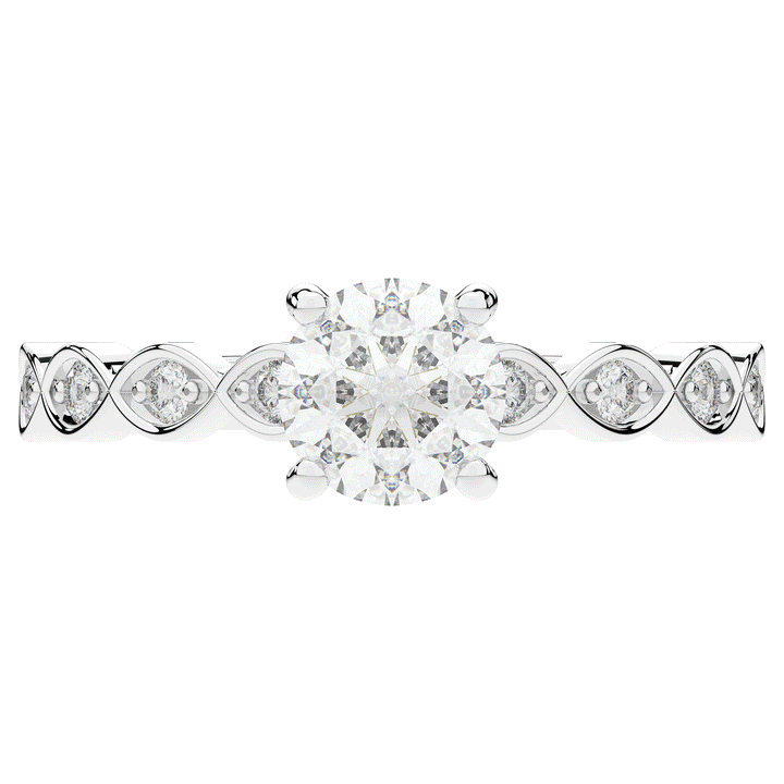 1.15CT.TW ROUND LAB DIAMOND SOLITAIRE ENGAGEMENT RING - Nazarelle