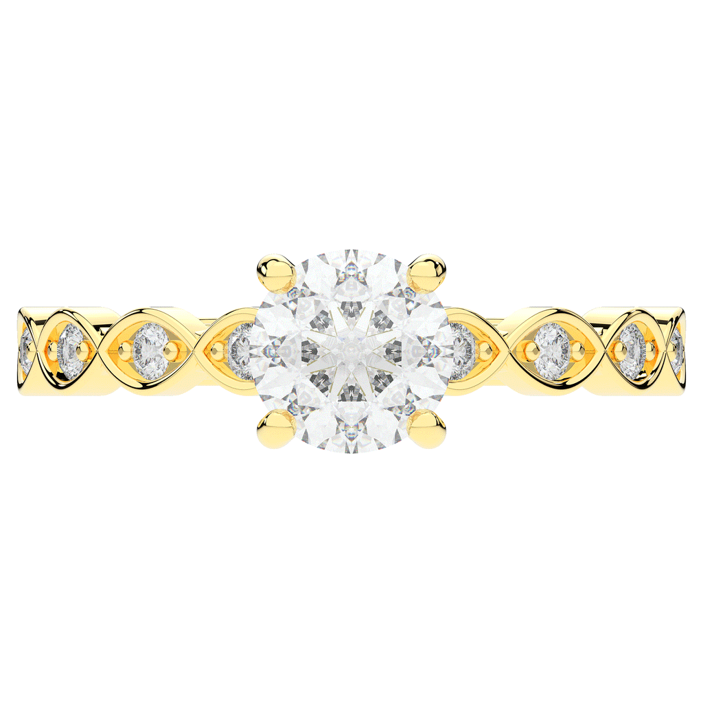 1.15CT.TW ROUND LAB DIAMOND SOLITAIRE ENGAGEMENT RING - Nazarelle