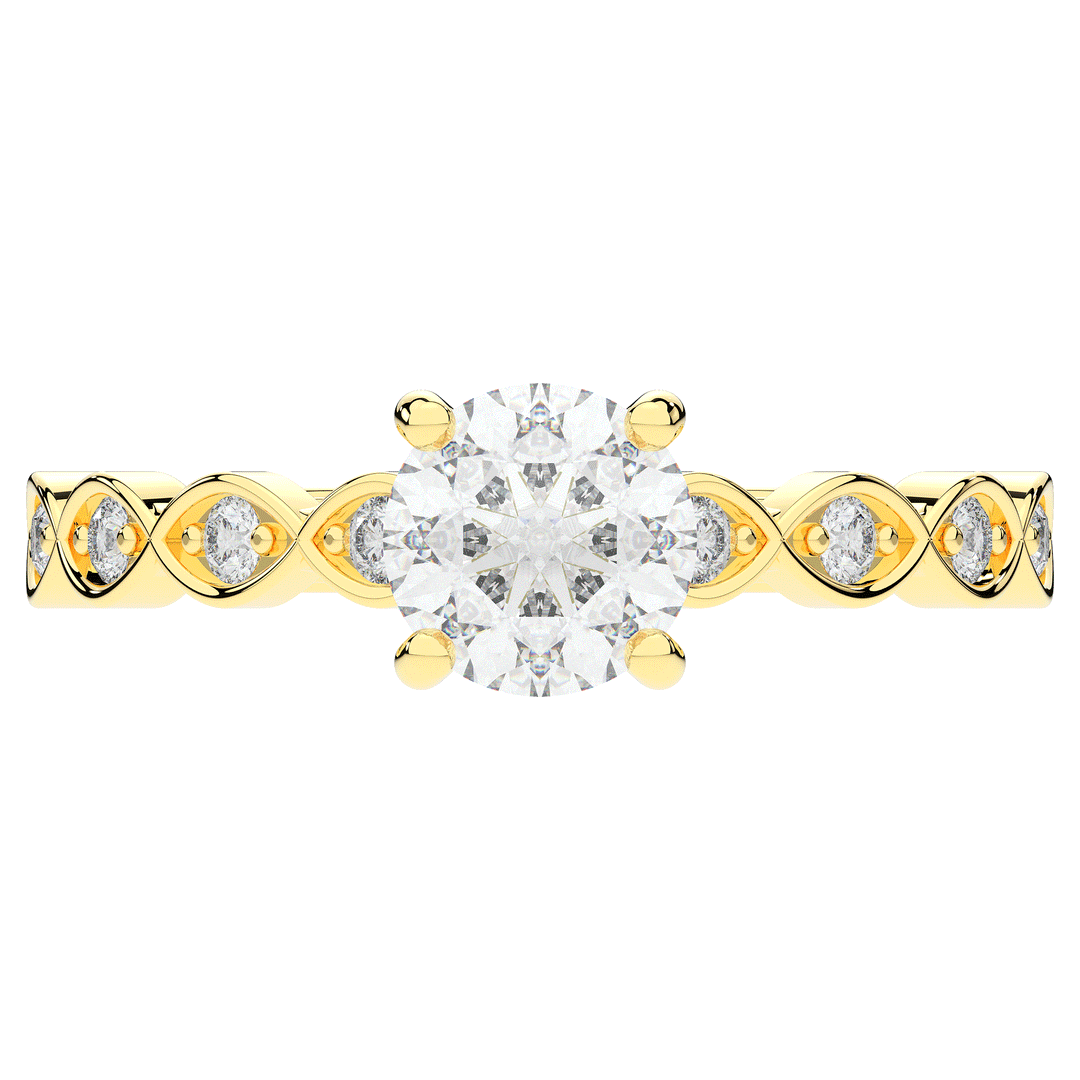 1.15CT.TW ROUND LAB DIAMOND SOLITAIRE ENGAGEMENT RING - Nazarelle
