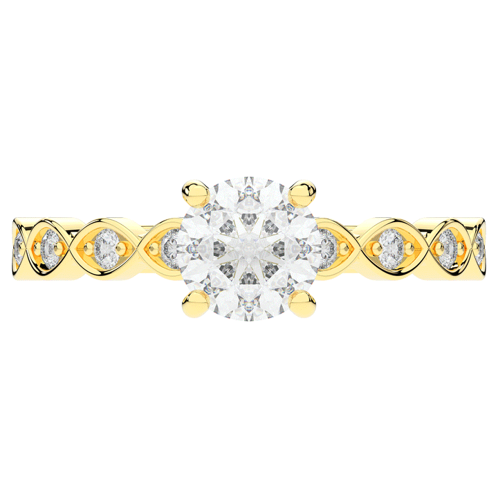 1.15CT.TW ROUND LAB DIAMOND SOLITAIRE ENGAGEMENT RING - Nazarelle
