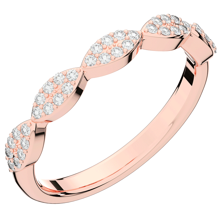 0.15CT.TW ROUND LAB DIAMOND WEDDING BAND - Nazarelle