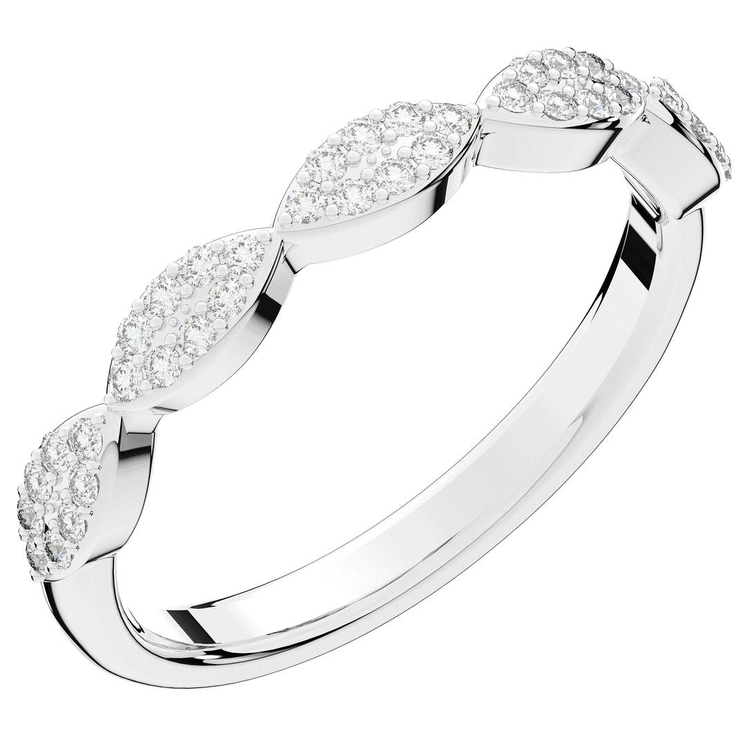 0.15CT.TW ROUND LAB DIAMOND WEDDING BAND - Nazarelle