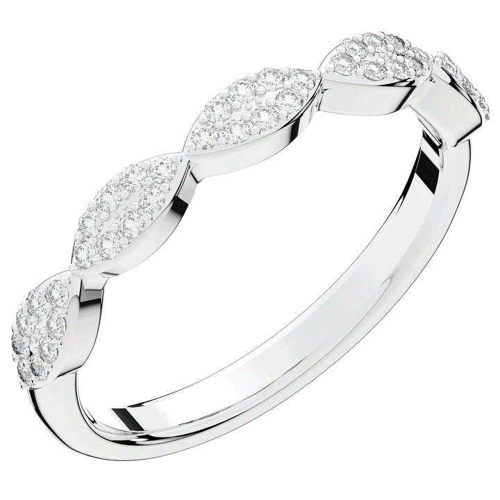 0.15CT.TW ROUND LAB DIAMOND WEDDING BAND - Nazarelle
