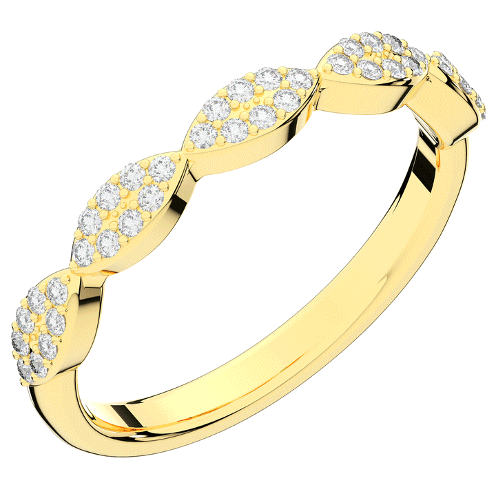 0.15CT.TW ROUND LAB DIAMOND WEDDING BAND - Nazarelle