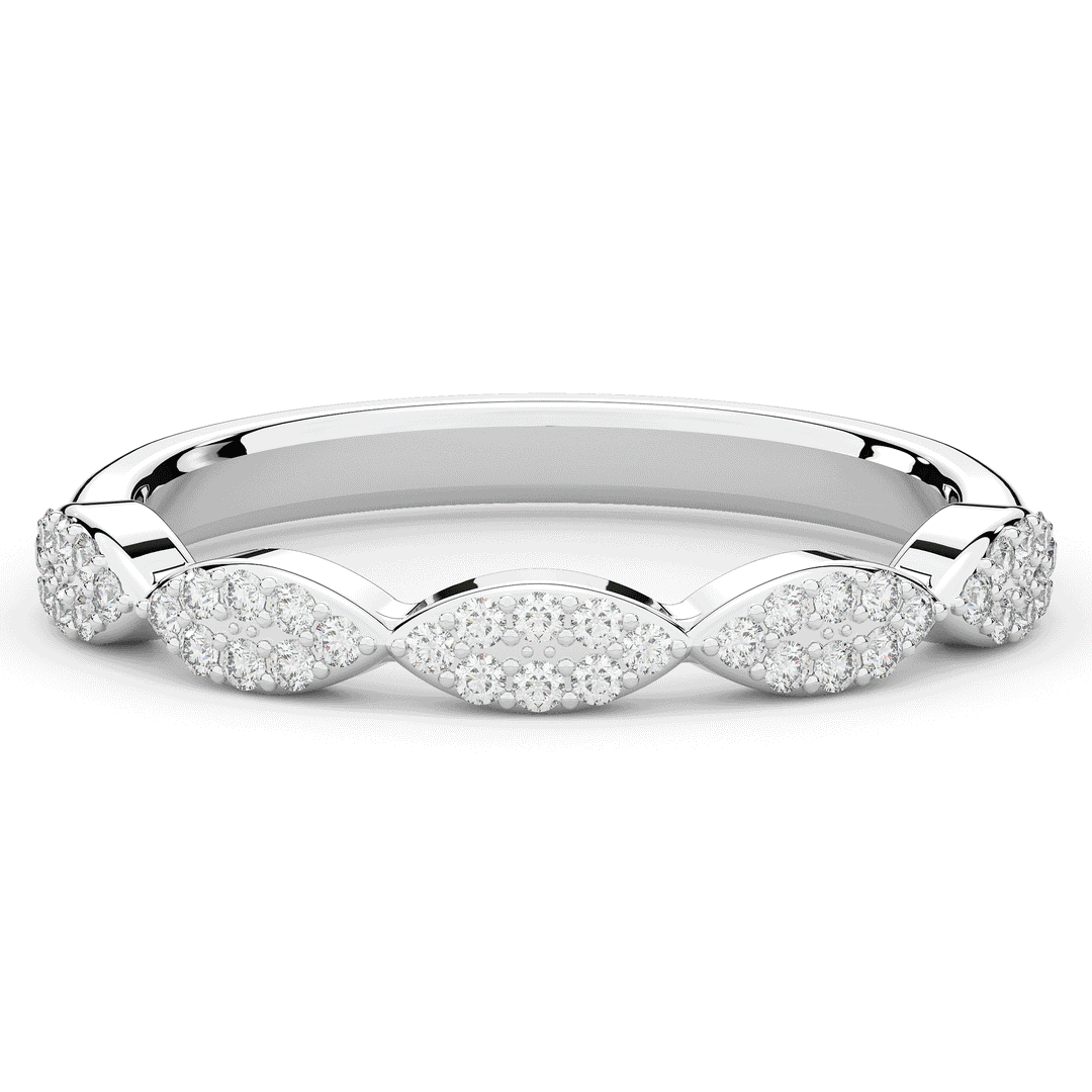 0.15CT.TW ROUND LAB DIAMOND WEDDING BAND - Nazarelle