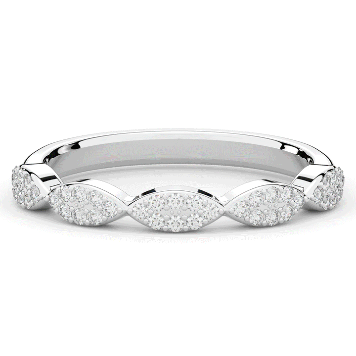 0.15CT.TW ROUND LAB DIAMOND WEDDING BAND - Nazarelle