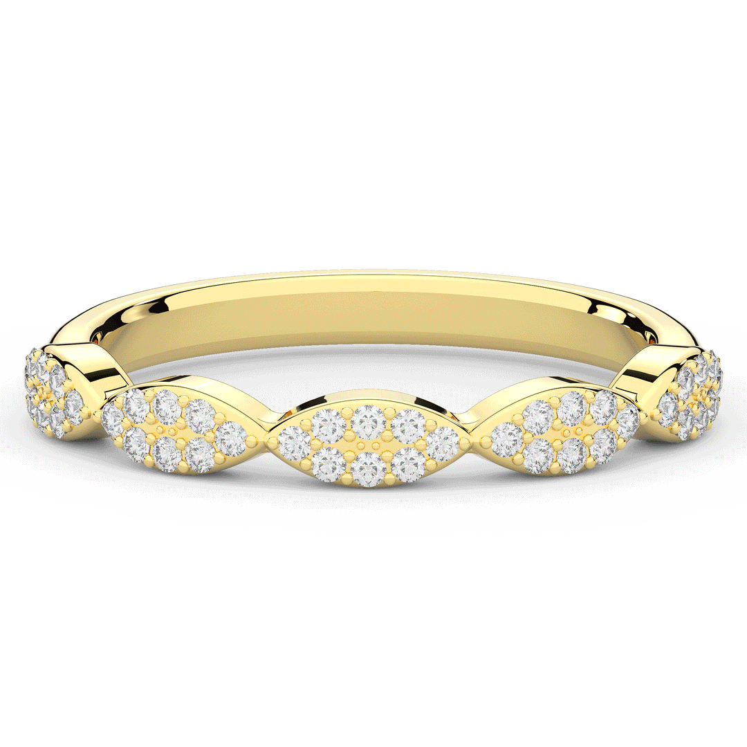 0.15CT.TW ROUND LAB DIAMOND WEDDING BAND - Nazarelle