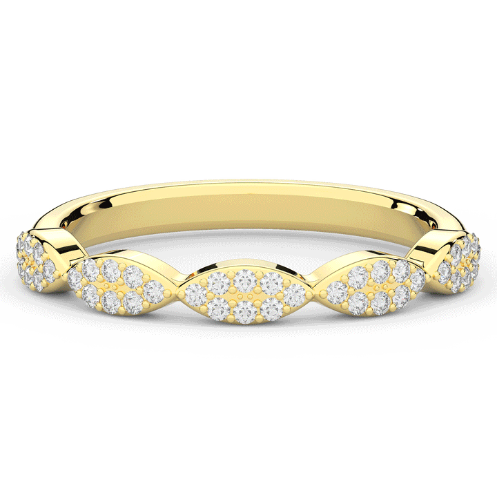 0.15CT.TW ROUND LAB DIAMOND WEDDING BAND - Nazarelle