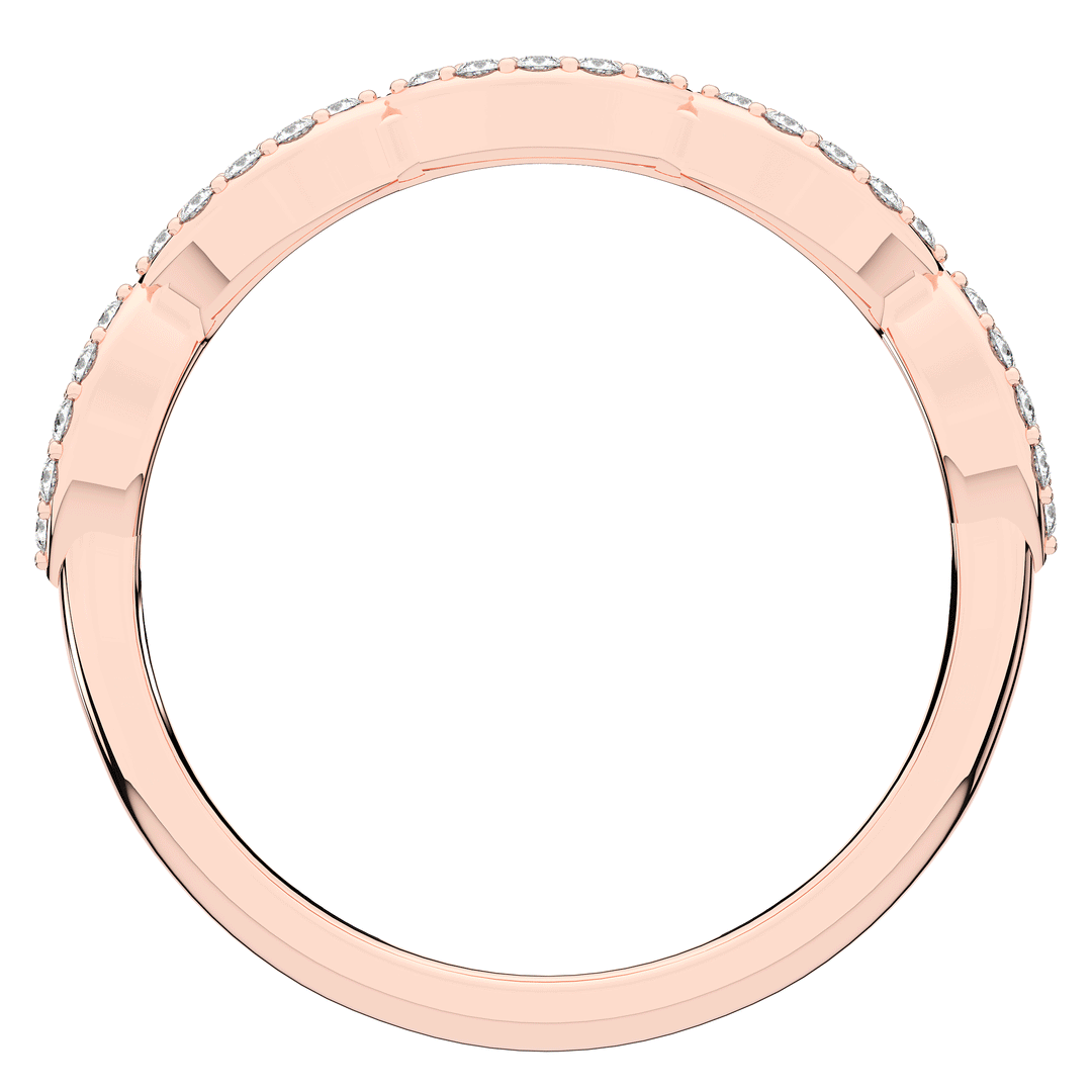 0.15CT.TW ROUND LAB DIAMOND WEDDING BAND - Nazarelle