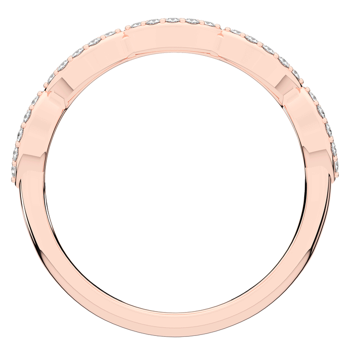 0.15CT.TW ROUND LAB DIAMOND WEDDING BAND - Nazarelle