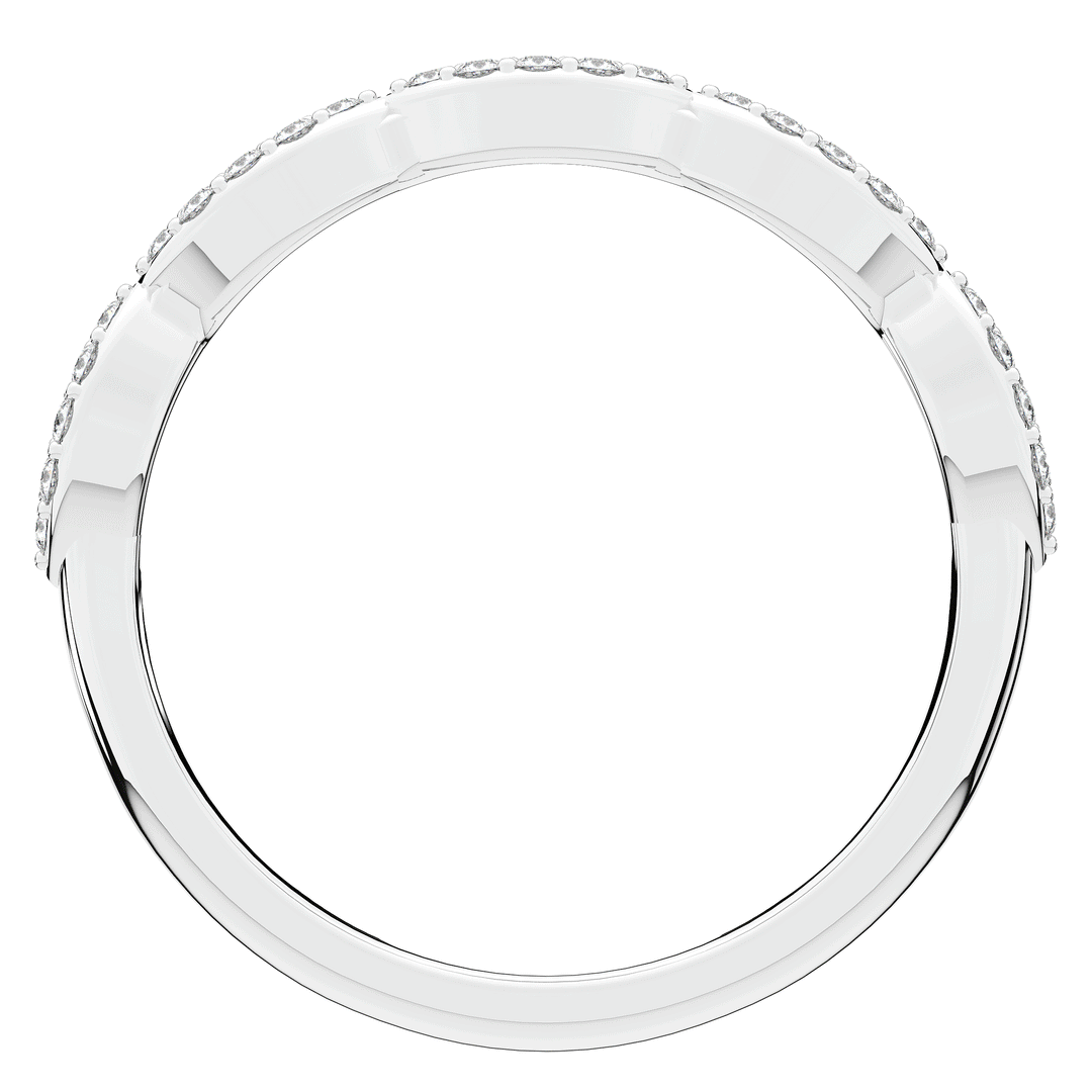 0.15CT.TW ROUND LAB DIAMOND WEDDING BAND - Nazarelle