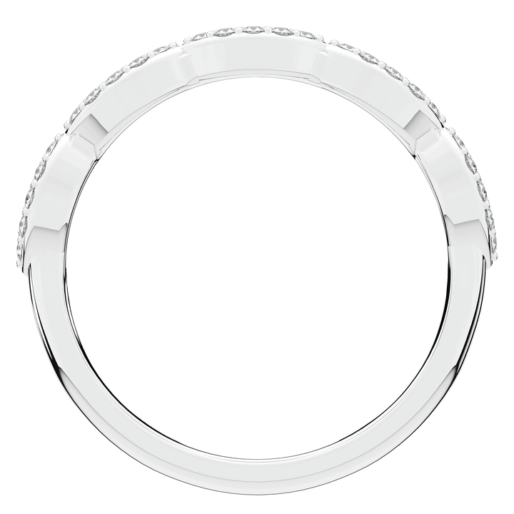 0.15CT.TW ROUND LAB DIAMOND WEDDING BAND - Nazarelle