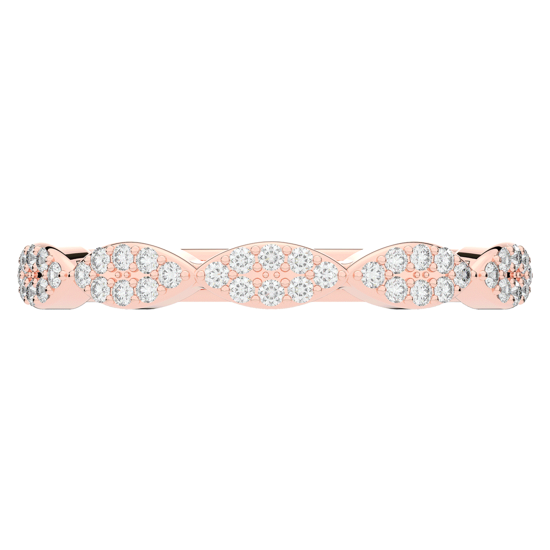 0.15CT.TW ROUND LAB DIAMOND WEDDING BAND - Nazarelle