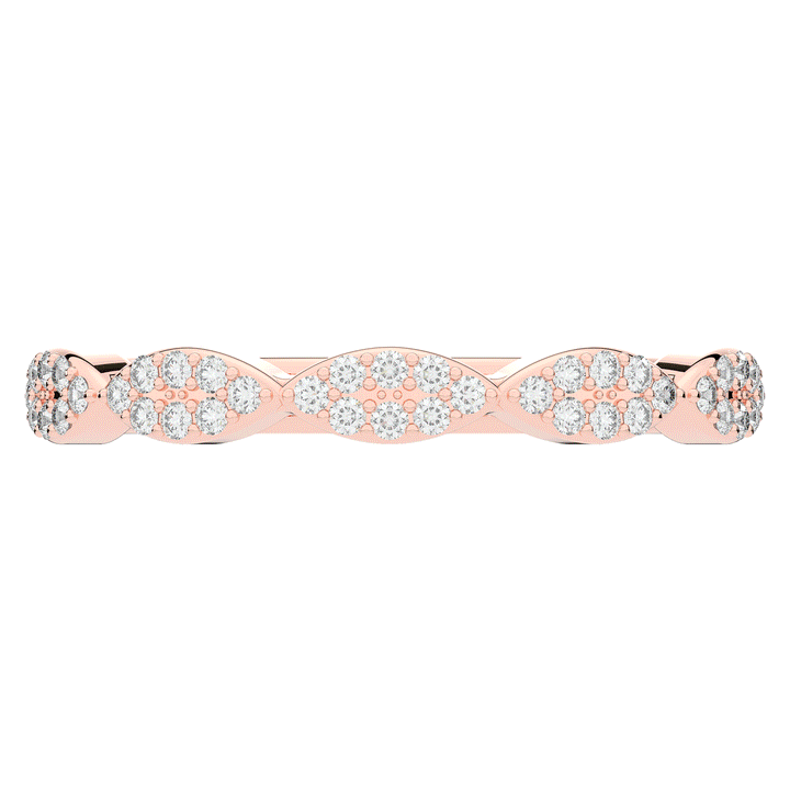 0.15CT.TW ROUND LAB DIAMOND WEDDING BAND - Nazarelle