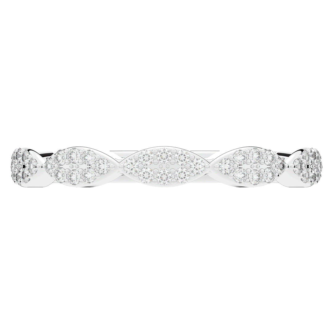 0.15CT.TW ROUND LAB DIAMOND WEDDING BAND - Nazarelle