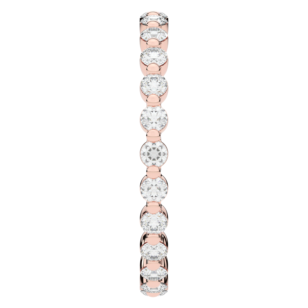 0.70CT.TW ROUND LAB DIAMOND SHARED PRONG ETERNITY WEDDING BAND - Nazarelle