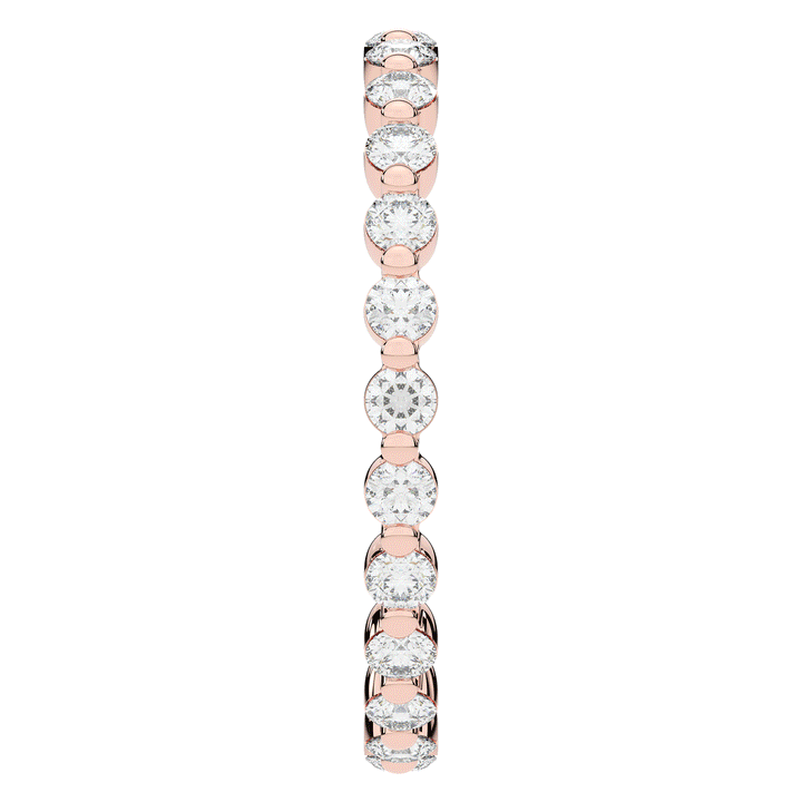 0.70CT.TW ROUND LAB DIAMOND SHARED PRONG ETERNITY WEDDING BAND - Nazarelle