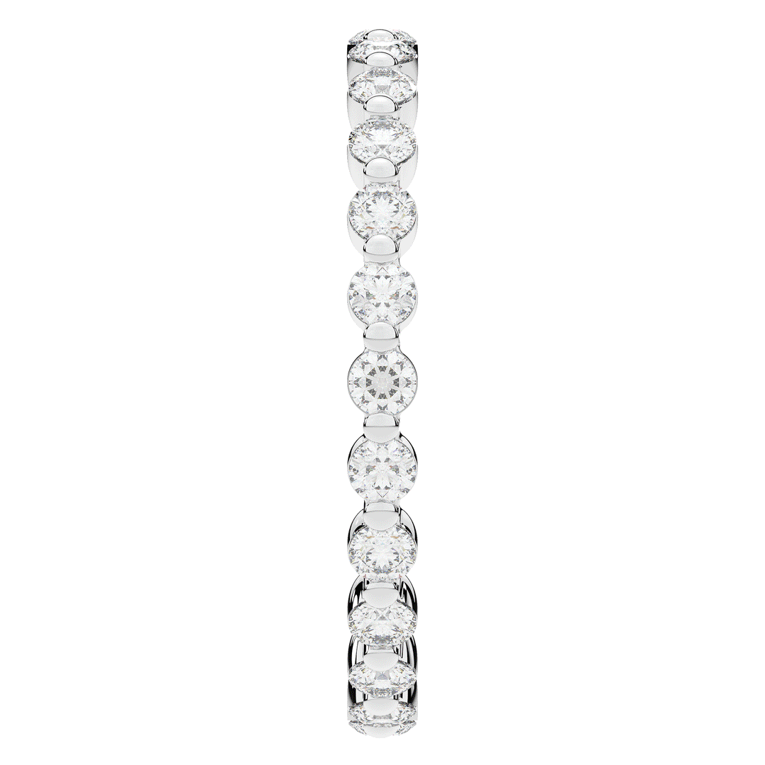 0.70CT.TW ROUND LAB DIAMOND SHARED PRONG ETERNITY WEDDING BAND - Nazarelle
