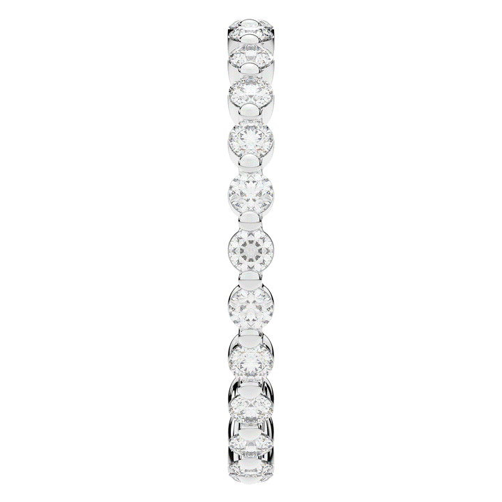 0.70CT.TW ROUND LAB DIAMOND SHARED PRONG ETERNITY WEDDING BAND - Nazarelle
