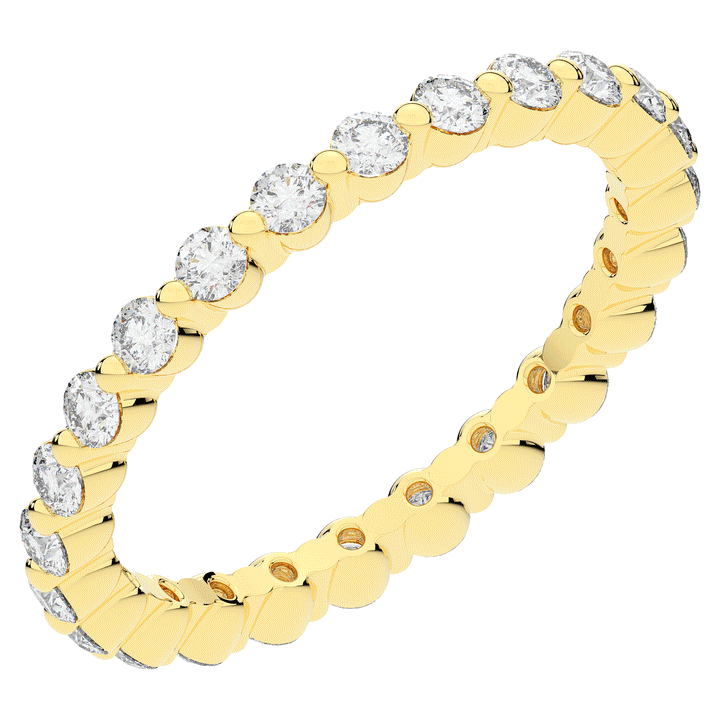 0.70CT.TW ROUND LAB DIAMOND SHARED PRONG ETERNITY WEDDING BAND - Nazarelle