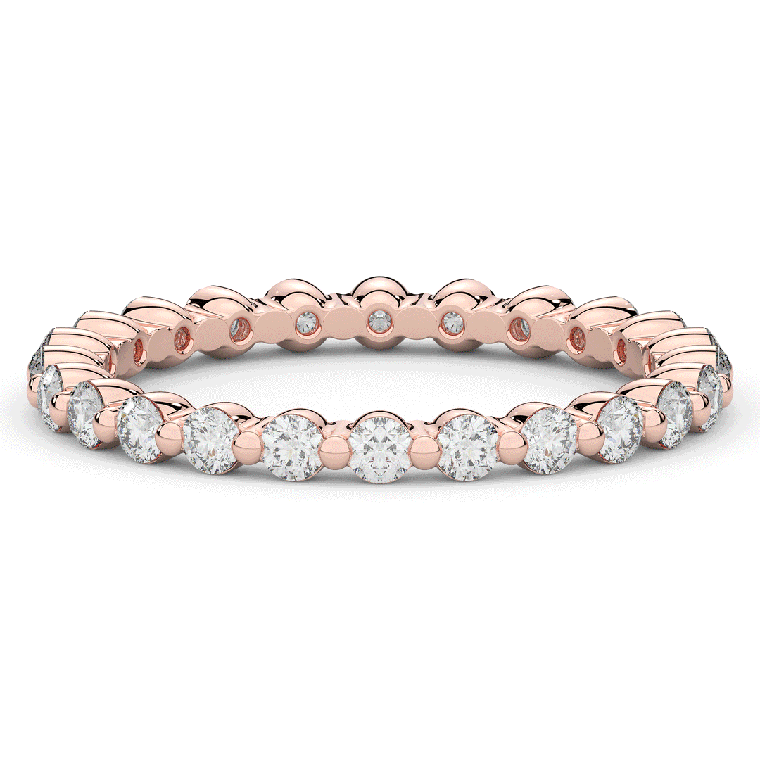 0.70CT.TW ROUND LAB DIAMOND SHARED PRONG ETERNITY WEDDING BAND - Nazarelle