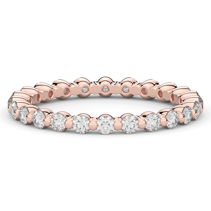 0.70CT.TW ROUND LAB DIAMOND SHARED PRONG ETERNITY WEDDING BAND - Nazarelle