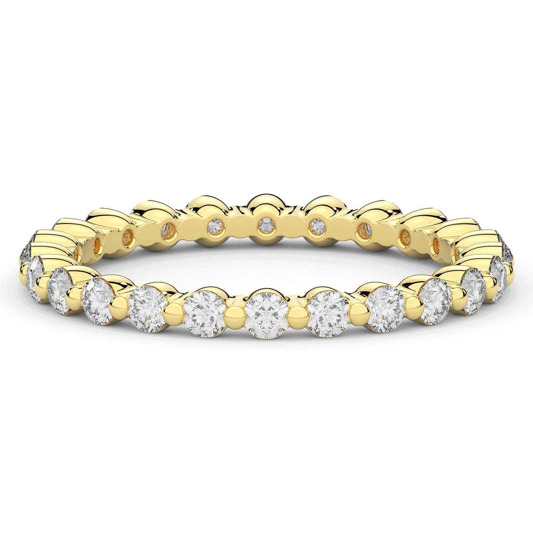 0.70CT.TW ROUND LAB DIAMOND SHARED PRONG ETERNITY WEDDING BAND - Nazarelle
