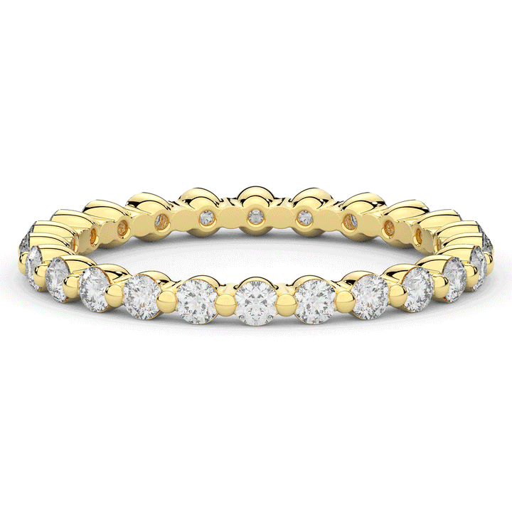 0.70CT.TW ROUND LAB DIAMOND SHARED PRONG ETERNITY WEDDING BAND - Nazarelle